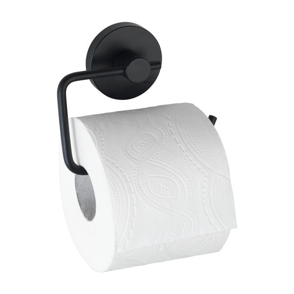 Czarny uchwyt na papier toaletowy Wenko Vacuum-Loc® Milazzo