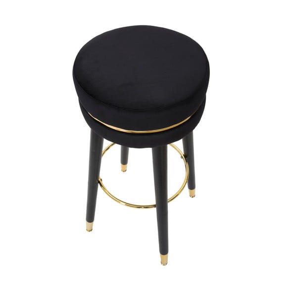 Czarny/w kolorze złota tapicerowany hoker (wysokość siedziska 74 cm) Paris – Mauro Ferretti-image-2