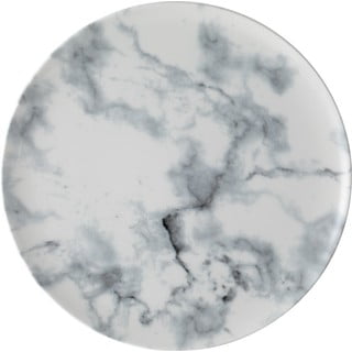 Biało-czarny porcelanowy talerz deserowy Villeroy & Boch Marmory, ø 21 cm