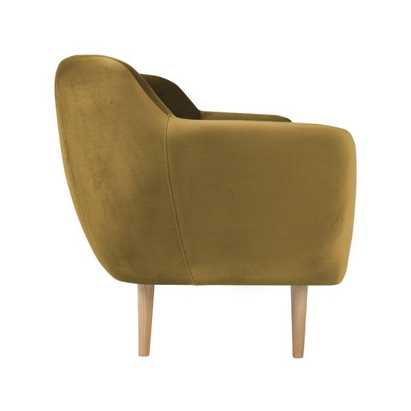 Musztardowy fotel Mazzini Sofas Amelie-image-1