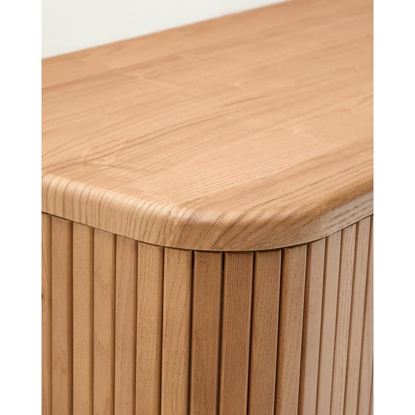 Wisząca szafka pod umywalkę w dekorze jesionu w naturalnym kolorze 90x40 cm Mailen – Kave Home-image-4