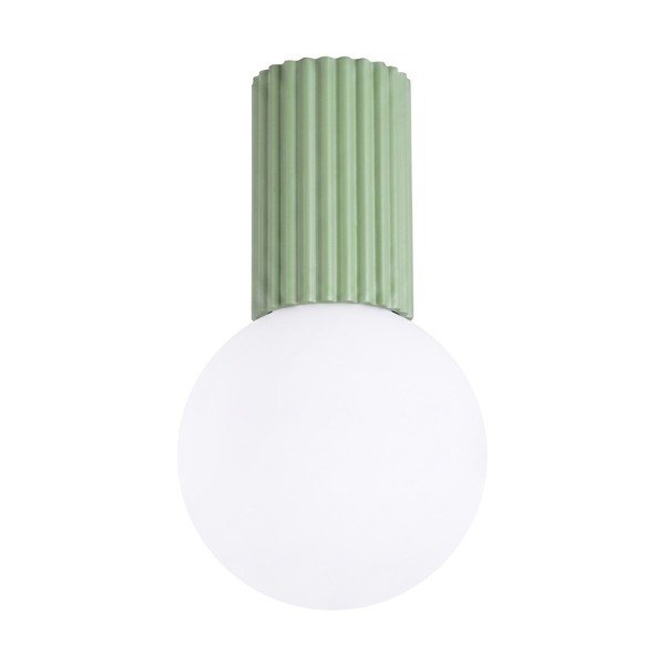 Szałwiowa lampa sufitowa z opalowego szkła ø 12 cm Orbital – Sollux