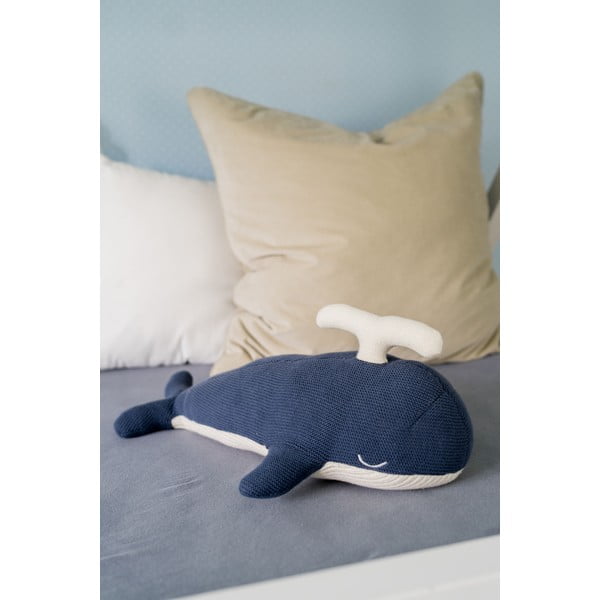 Niebiesko-biała przytulanka Kindsgut Whale-image-1