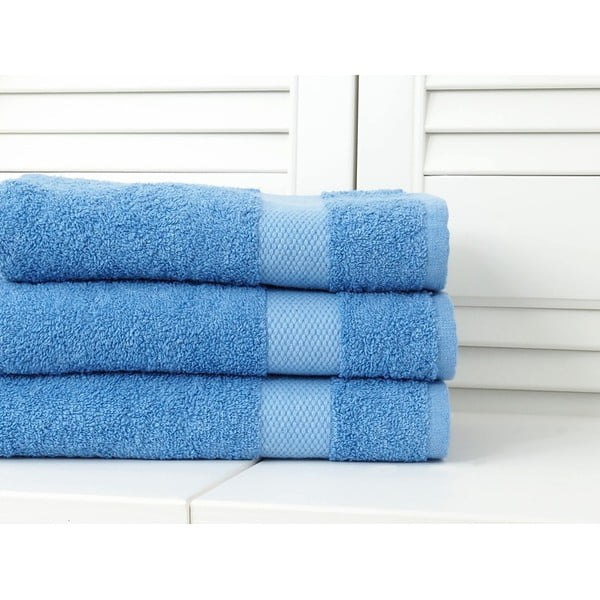 Niebieski ręcznik kąpielowy frotte 70x140 cm Adria – B.E.S.-image-1