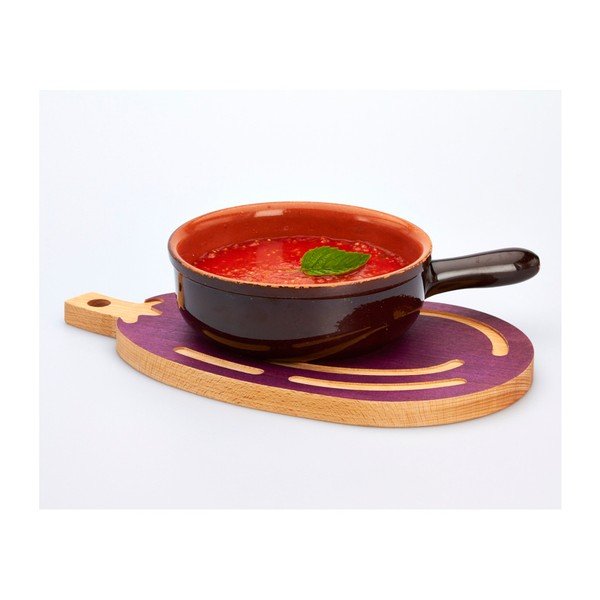 Deska do krojenia z drewna bukowego Bisetti Eggplant, 20x36 cm-image-2