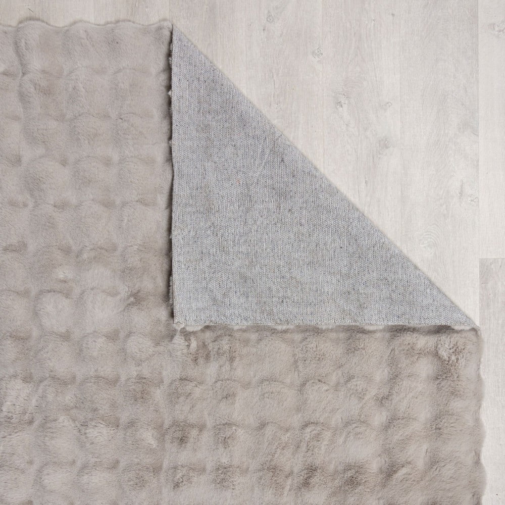Jasnoszara syntetyczna skóra 180x290 cm Waffle Faux Fur – Flair Rugs (zdjęcie 3)