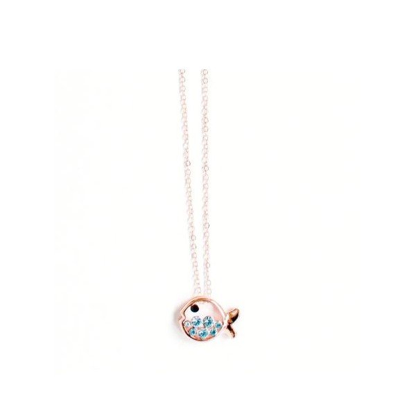 Naszyjnik Swarovski Elements Fish Blue