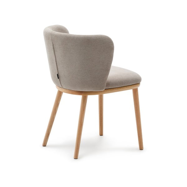 Jasnobrązowy tapicerowany fotel jadalniany Ciselia – Kave Home-image-4