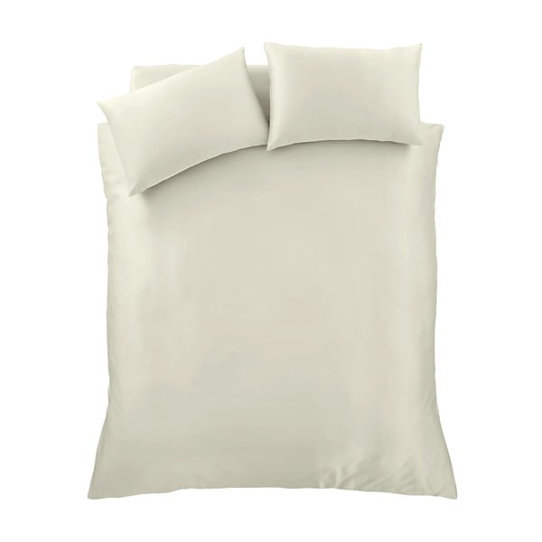 Beżowa satynowa pościel jednoosobowa 135x200 cm Silky Soft – Catherine Lansfield