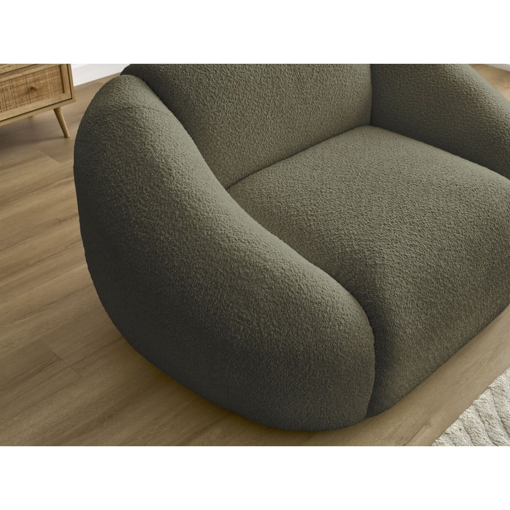 Zielony fotel z materiału bouclé Tina – Bobochic Paris (zdjęcie 9)