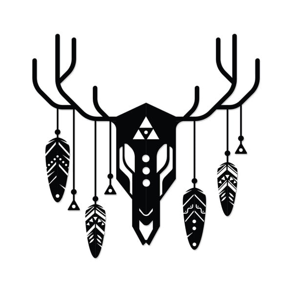 Metalowa dekoracja ścienna 60x60 cm Deer Totem – Wallity