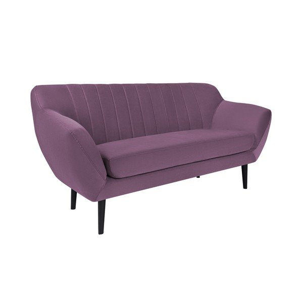Fioletowa sofa 2-osobowa z czarnymi nogami Mazzini Sofas Toscane-image-1