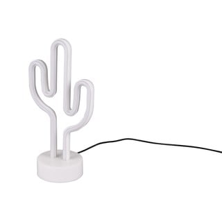 Biała lampa stołowa LED (wysokość 29 cm) Cactus – Trio
