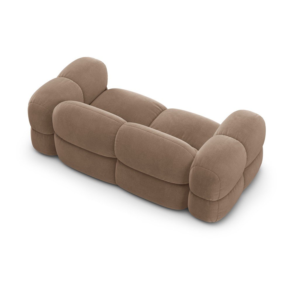 Brązowa aksamitna sofa 210 cm Loretto – Cosmopolitan Design (zdjęcie 4)
