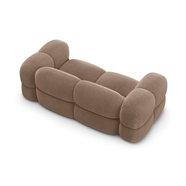 Brązowa aksamitna sofa 210 cm Loretto – Cosmopolitan Design-image-4