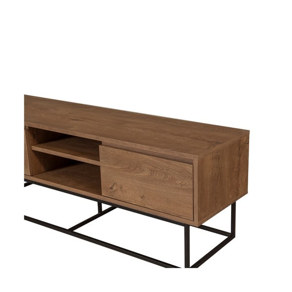 Szafka pod TV w dekorze orzecha 140x50 cm Rodez – Kalune Design-image-4