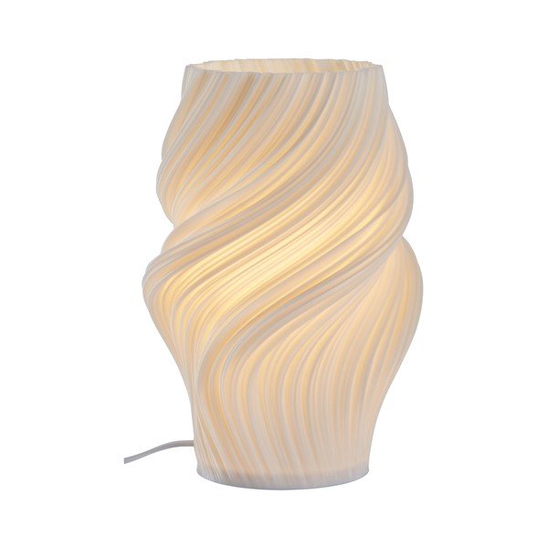 Biała plastikowa lampa stołowa (wysokość 27 cm) Calais – Jotex-image-4