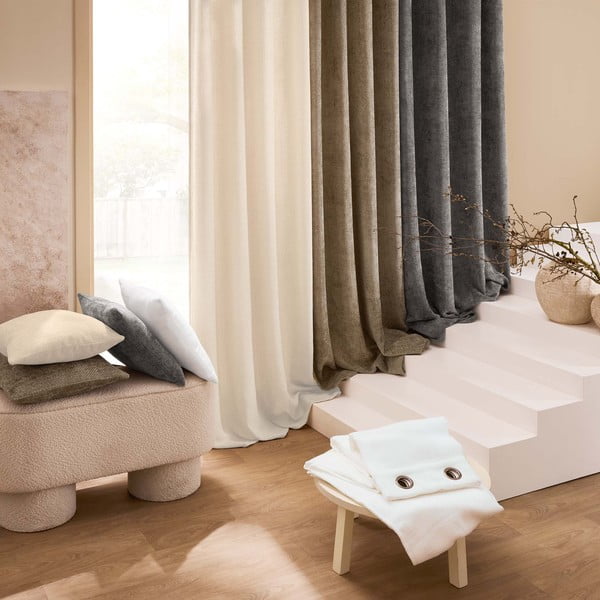 Poduszka dekoracyjna z szenilu 45x45 cm Leo – douceur d'intérieur-image-2