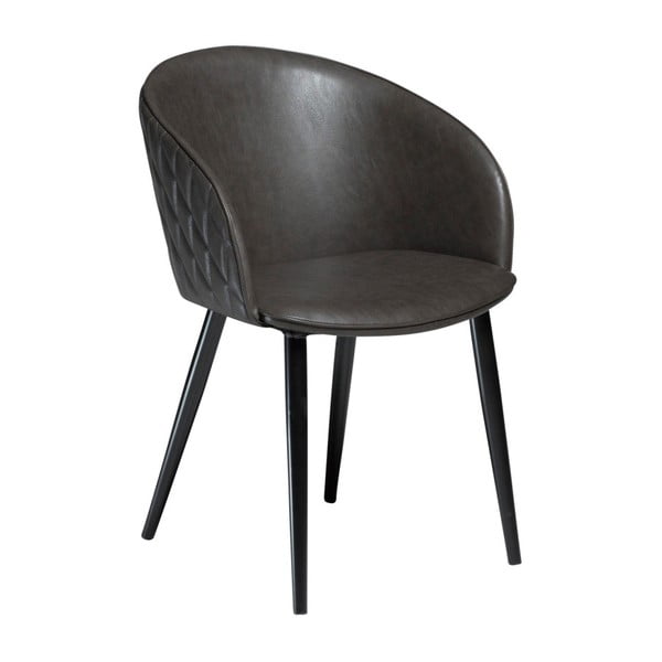 Ciemnoszare krzesło ze skóry ekologicznej DAN-FORM Denmark Dual