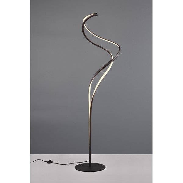 Czarna lampa stojąca LED z metalowym kloszem (wys. 160 cm) Nala – Trio Select-image-2