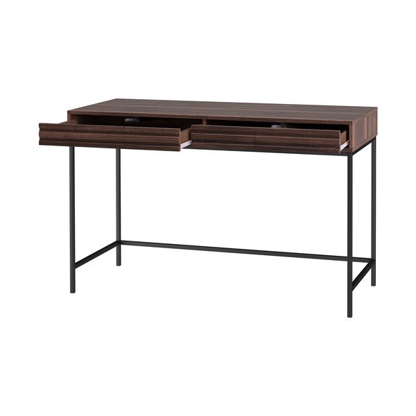 Biurko z blatem w dekorze orzecha 50x120 cm Celine – Støraa-image-3