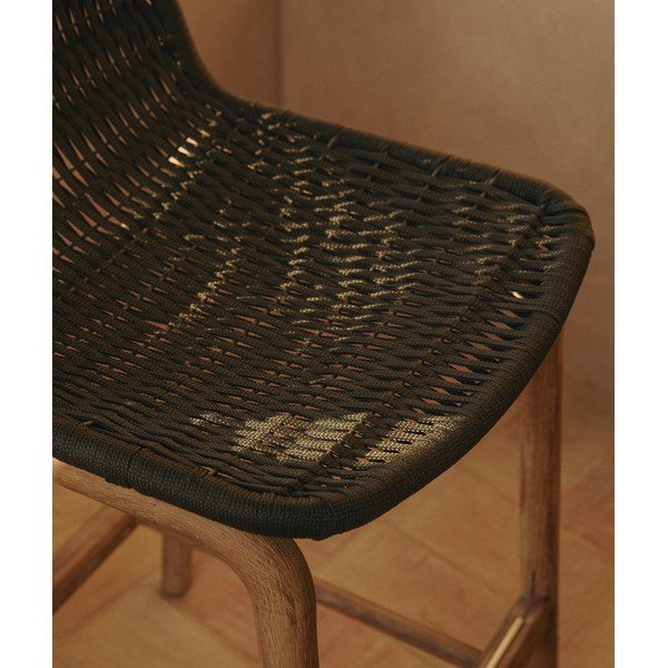 Ciemnoszary drewniany hoker ogrodowy Alipa – Kave Home-image-2