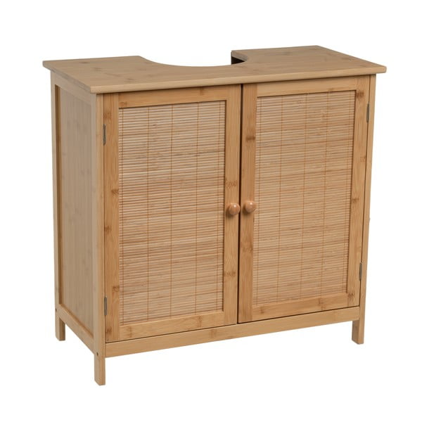 Bambusowa szafka pod umywalkę w naturalnym kolorze 63x60 cm – Casa Selección