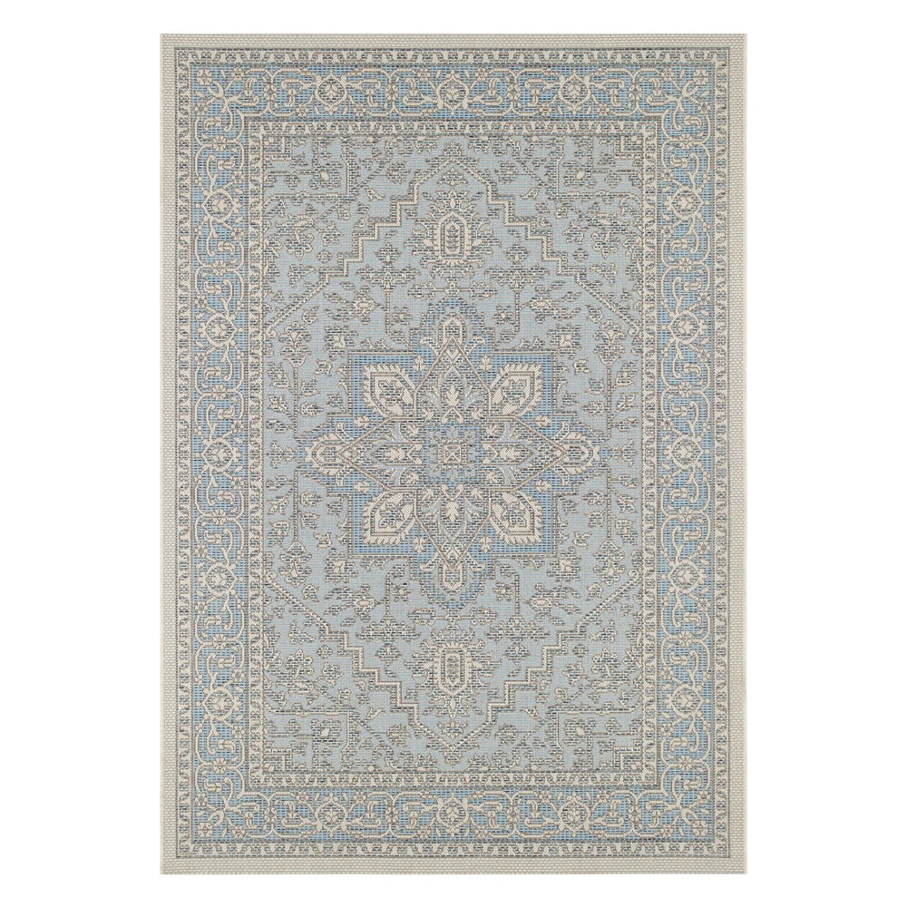 Niebiesko-beżowy dywan odpowiedni na zewnątrz NORTHRUGS Anjara, 140x200 cm