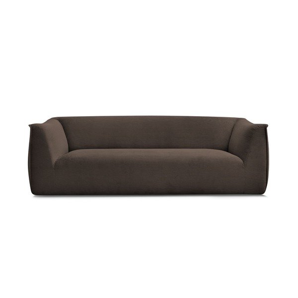 Brązowa sztruksowa sofa 242 cm Giorgia – Bobochic Paris