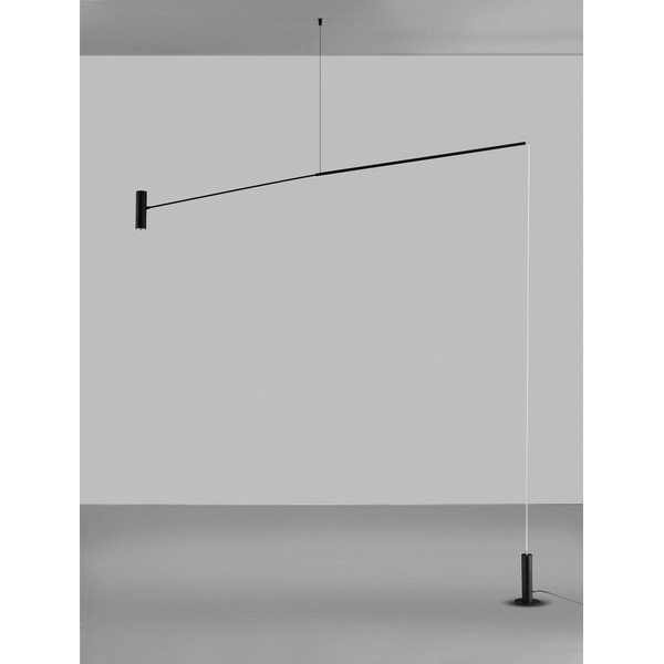 Metalowa lampa stojąca LED w kolorze matowej czerni (wysokość 250 cm) Voice – Nova Luce-image-3