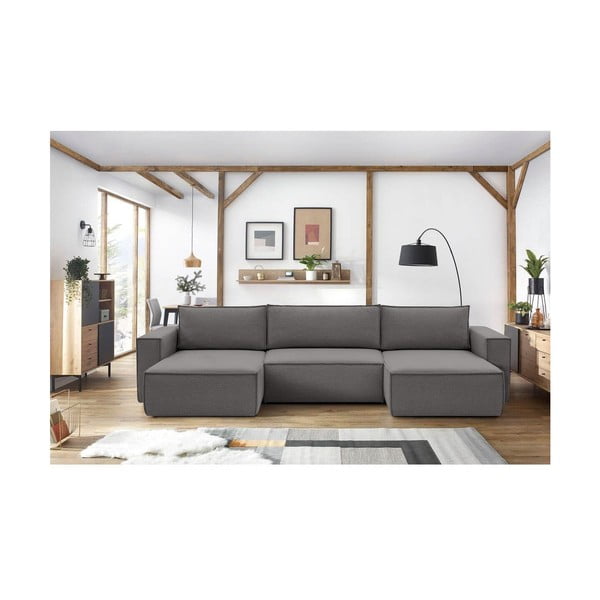 Szary narożnik (w kształcie litery U) Nihad – Bobochic Paris-image-1