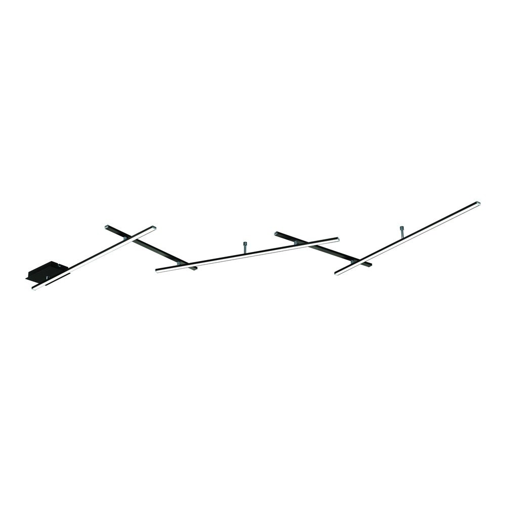 Lampa sufitowa LED ze ściemniaczem w kolorze matowej czerni 50x245 cm Indira – Trio