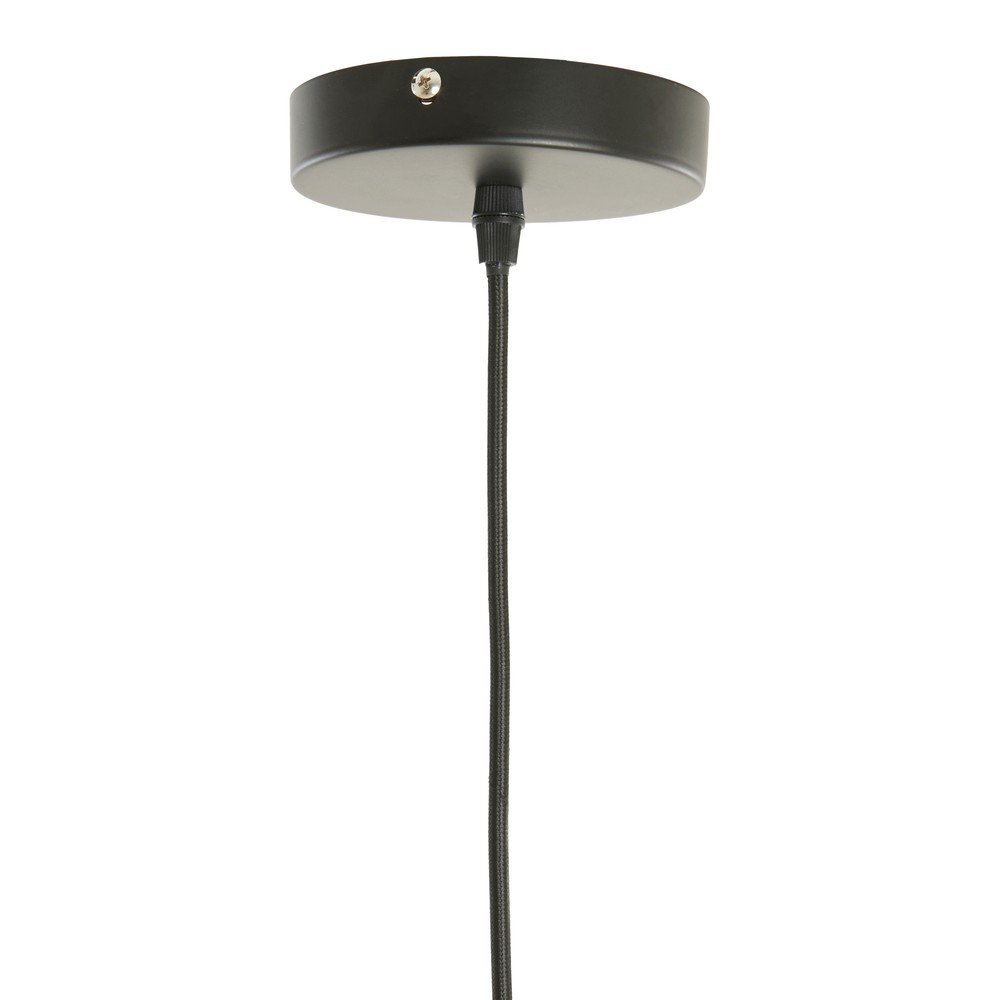 Brązowa lampa wisząca z tekstylnym kloszem ø 12 cm Verita – Light & Living (zdjęcie 3)