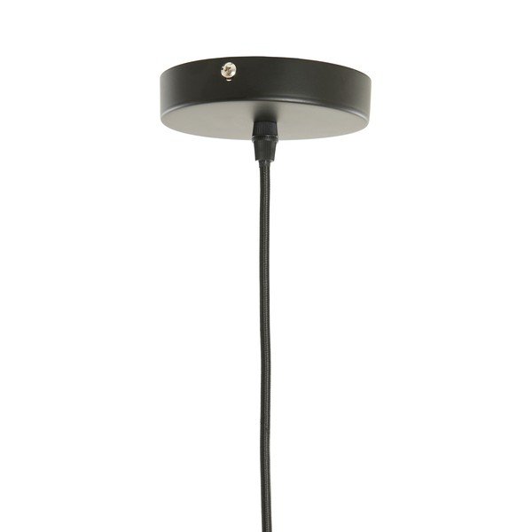 Brązowa lampa wisząca z tekstylnym kloszem ø 12 cm Verita – Light & Living-image-2