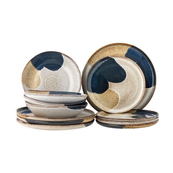 Kamionkowy zestaw talerzy 12 szt. Jules – Bloomingville