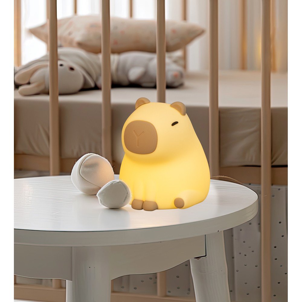 Jasnożółta dziecięca lampka nocna Capybara – Fischer & Honsel (zdjęcie 4)