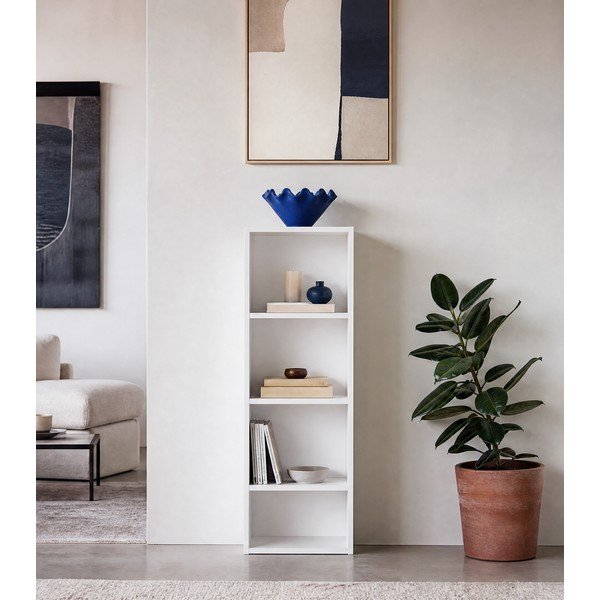 Biały regał 30x106x24 cm Cube – Casa Selección-image-1