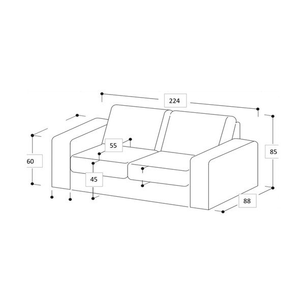 Beżowa sofa 224 cm Copenhagen – Scandic-image-4