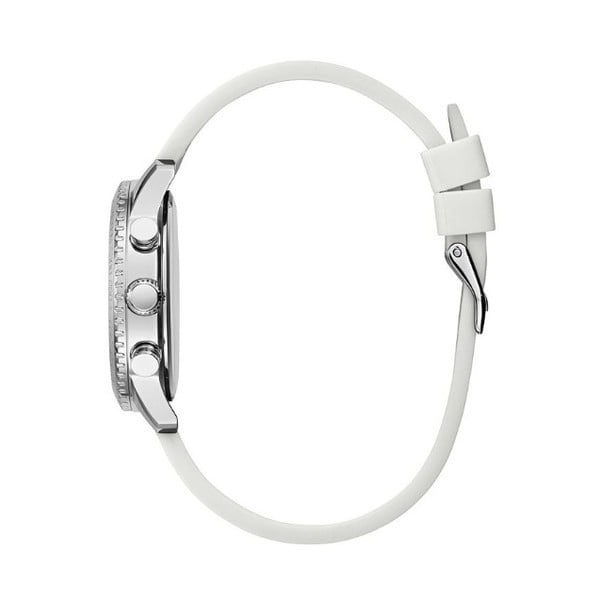 Zegarek damskiz białym silikonowym paskiem Guess W1025L1-image-1
