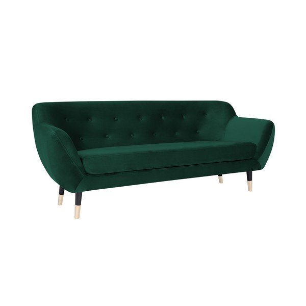 Zielona sofa z czarnymi nogami Mazzini Sofas Amelie, 188 cm-image-2