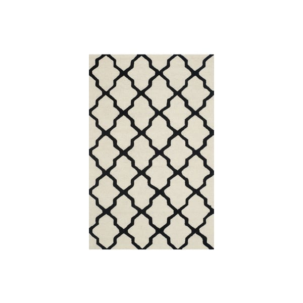 Biało-czarny wełniany dywan Safavieh Ava, 243x152 cm
