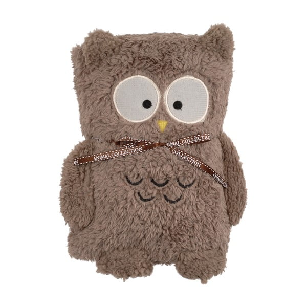 Brązowy koc z motywem sovy Le Studio Owl