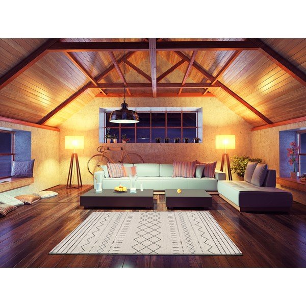 Beżowy dywan Universal Akka Geo, 160x230 cm-image-1