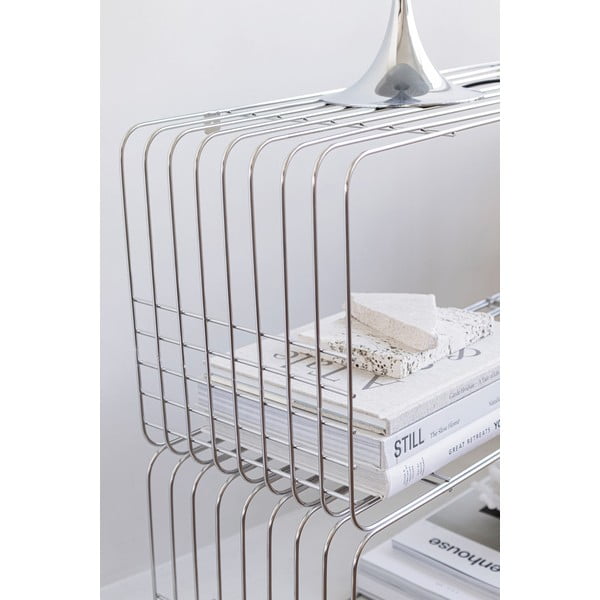 Metalowy regał ścienny w kolorze srebra z połyskiem 70x30 cm Wire – Mette Ditmer Denmark-image-2