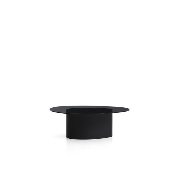 Czarny stolik ze szklanym blatem 81x140 cm Olir – Kave Home-image-3