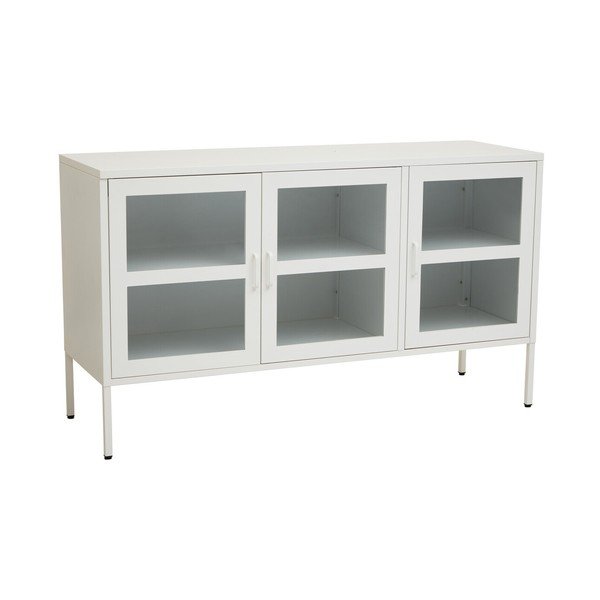 Biała stalowa witryna 140x80x45 cm Acier – Premier Housewares