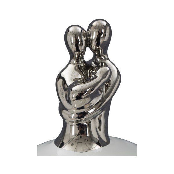 Biało-srebrny pojemnik ceramiczny Mauro Ferretti Family Grande-image-4