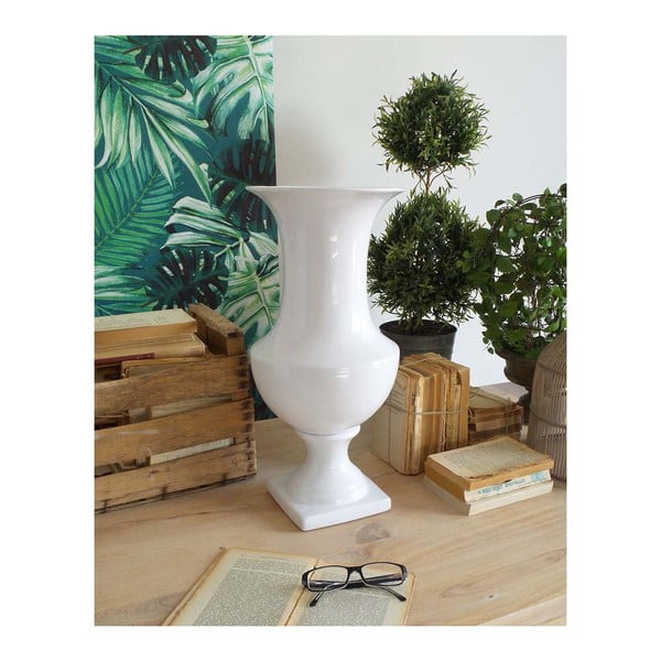 Biały wysoki wazon ceramiczny Orchidea Milano Luxury, 50 cm