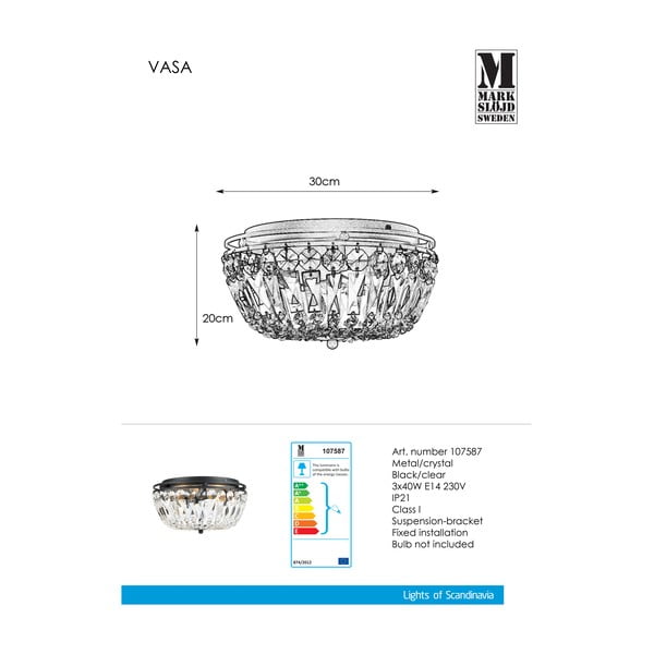 Lampa wisząca Markslöjd Vasa, ø 30 cm-image-2