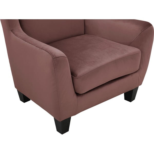 Różowy aksamitny fotel uszak Zhili – Støraa-image-1